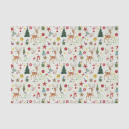 Girly Merry Christmas Deer | Gewebepapier Seidenpapier