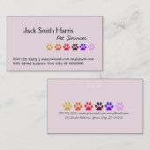 Girly Miami Paws, Haustier Sitter, Haustier Groome Visitenkarte (Vorne/Hinten)