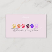 Girly Miami Paws, Haustier Sitter, Haustier Groome Visitenkarte (Rückseite)