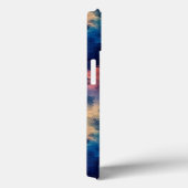 Girly Midnight Sky Navy Blue Lila Monogram Case-Mate iPhone Hülle (Rückseite / Rechts)