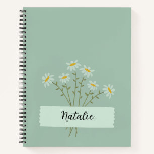 Girly minimalist Monogram niedlich Notizblock