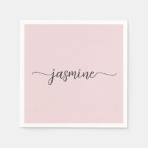 Girly Minimalistisch Simple Blush Pink Monogram Sc
