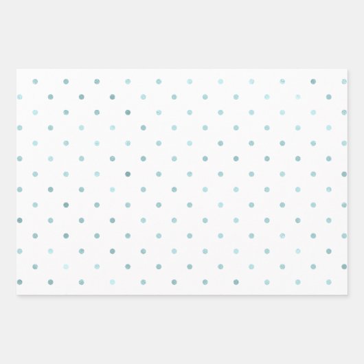 Girly Mint Aqua Peach Glam Dots Geschenkpapier Set (Vorderseite 2)