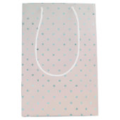 Girly Mint Aqua Peach Glam DotsMittleres Ge Mittlere Geschenktüte (Vorderseite)