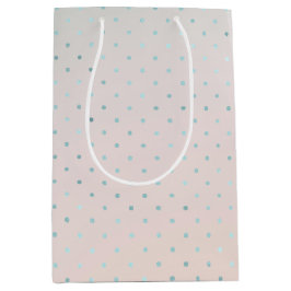Girly Mint Aqua Peach Glam DotsMittleres Ge Mittlere Geschenktüte