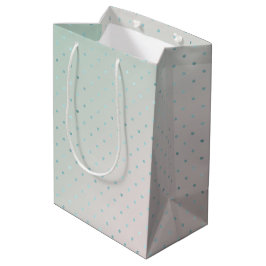 Girly Mint Aqua Peach Glam DotsMittleres Ge Mittlere Geschenktüte