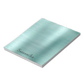 Girly Mint Glam Gold Sparkle Lila Confetti Notizblock (Rotiert)