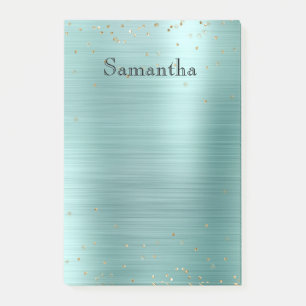 Girly Mint Glam Gold Sparkle Lila Confetti Post-it Klebezettel