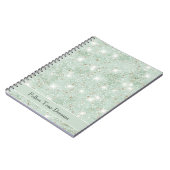 Girly Mint Glitter Dreams Notizblock (Linke Seite)