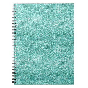 Girly Mint Glitzer Confetti Notizblock