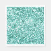 Girly Mint Glitzer Confetti Serviette (Vorderseite)