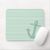 Girly Mint Glitzer Nautical Anchor Mousepad (Mit Mouse)
