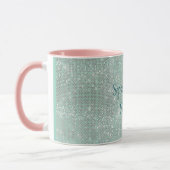 Girly Mint Glitzy Sparkle Tasse (Links)