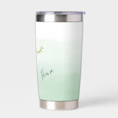 Girly Mint Gold Glitzer Eyelashes Sparkle Thermobecher (Links)