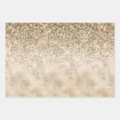 Girly Mint Gold Ombre Leopard Print Geschenkpapier Set (Vorderseite 2)