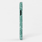 Girly Mint Green Turquoise Emerald & Silver Case-Mate iPhone Hülle (Hinten/Rechts)
