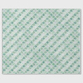 Girly Mint Pearl Mermaid Glitzer Geschenkpapier (Flach)