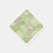 Girly Mint Pink Abstrakt Serviette (Ecke)