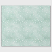 Girly Mint Weiße Punkte Geburtstag Geschenkpapier (Flach)