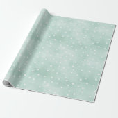Girly Mint Weiße Punkte Geburtstag Geschenkpapier (Ungerollt)