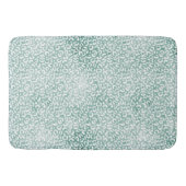Girly Mint White Leopard Print Badematte (Vorderseite)