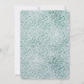 Girly Mint White Leopard Print Einladung (Rückseite)