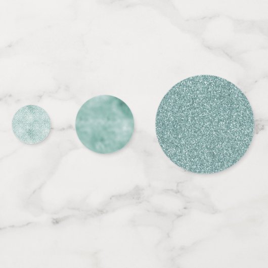 Girly Mint White Leopard Print Konfetti (Rückseiten)