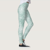 Girly Mint White Leopard Print Leggings (Rechts)