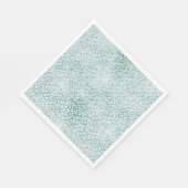 Girly Mint White Leopard Print Serviette (Ecke)