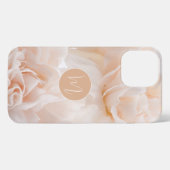 Girly mit Monogramm erste rosa Pastellfotografie iPhone Hülle (Rückseite (Horizontal))