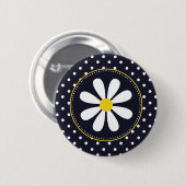 Girly Mod Daisy und Polka Dots Button (Vorne & Hinten)