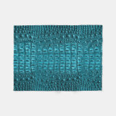 girly Mode-Türkisblau Alligatorleder Fleecedecke (Vorderseite (Horizontal))