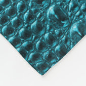 girly Mode-Türkisblau Alligatorleder Fleecedecke (Ecke)