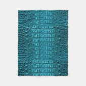 girly Mode-Türkisblau Alligatorleder Fleecedecke (Vorderseite)