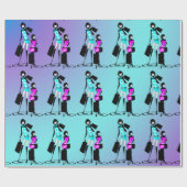 Girly Modells Shopping Paris Geschenkpapier (Flach)