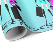 Girly Modells Shopping Paris Geschenkpapier (Rolleneckpunkt)