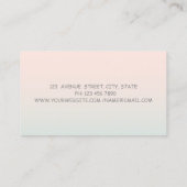 Girly Modern Beruflich Charming, Blume, Schere Visitenkarte (Rückseite)