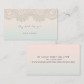 Girly Modern Beruflich Charming, Lace Visitenkarte (Vorne/Hinten)