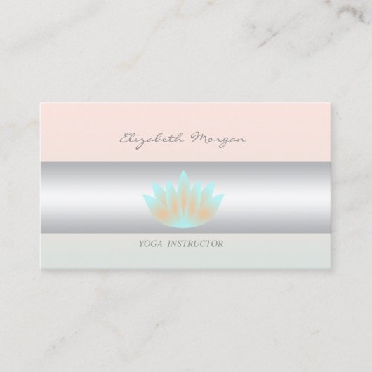 Girly Modern Beruflich Charming, Lotus Visitenkarte (Vorderseite)