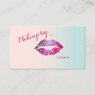 Girly Modern Beruflich Glitterie Lips Visitenkarte