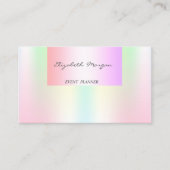 Girly Modern Beruflich Pastel Holographic Visitenkarte (Vorderseite)