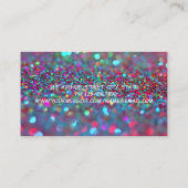 Girly Modern Bokeh High Heel Visitenkarte (Rückseite)