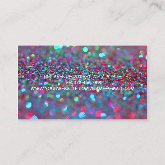 Girly Modern Bokeh High Heel Visitenkarte (Rückseite)
