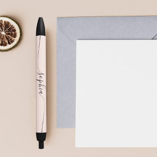 Girly Modern Calligraphy Pastel Blush Pink Kugelschreiber