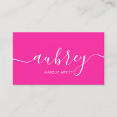 Girly Modern Calligraphy Pink Visitenkarte (Vorderseite)