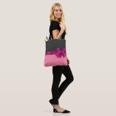 Girly Modern Chic Stripes Personalisiert Tasche (Am Model)