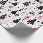 Girly Modern Christmas Geschenkpapier (Ecke)