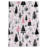 Girly Modern Christmas Mittlere Geschenktüte (Rückseite)