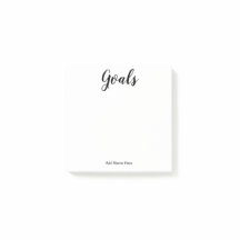 Girly Modern Cosy Goals Post-it® Notes, 3" x 3"