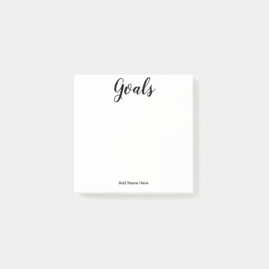Girly Modern Cosy Goals Post-it® Notes, 3" x 3" Post-it Klebezettel (Vorderseite)